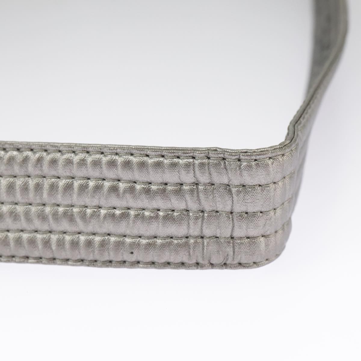 CHANEL Unlimited Shoulder Bag Nylon Silver CC 99931