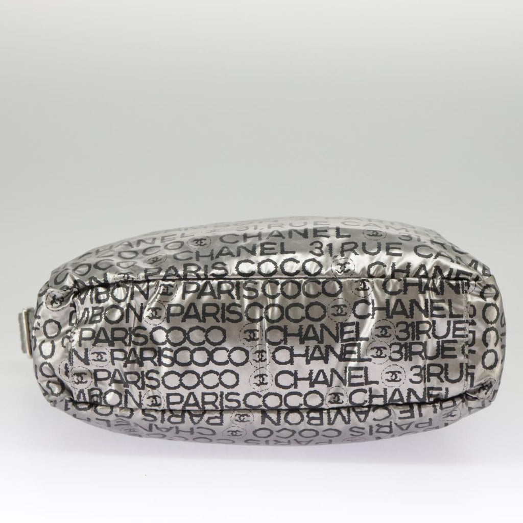 CHANEL Unlimited Shoulder Bag Nylon Silver CC 99931