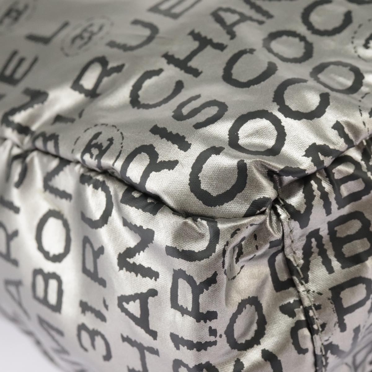 CHANEL Unlimited Shoulder Bag Nylon Silver CC 99931