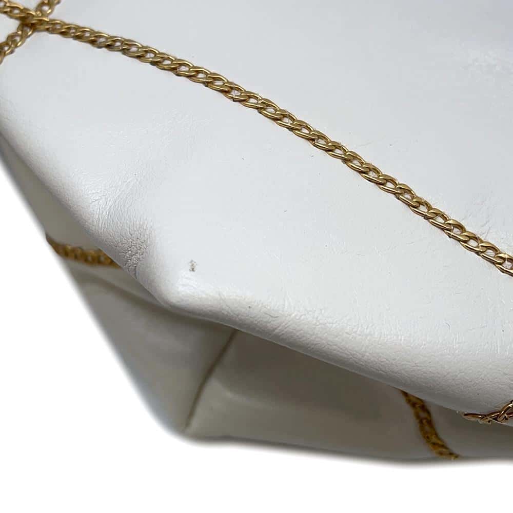 CHANEL CHANEL22 ChainShoulder Bag WhiteAS3260 Shiny Calf Leather Size Small