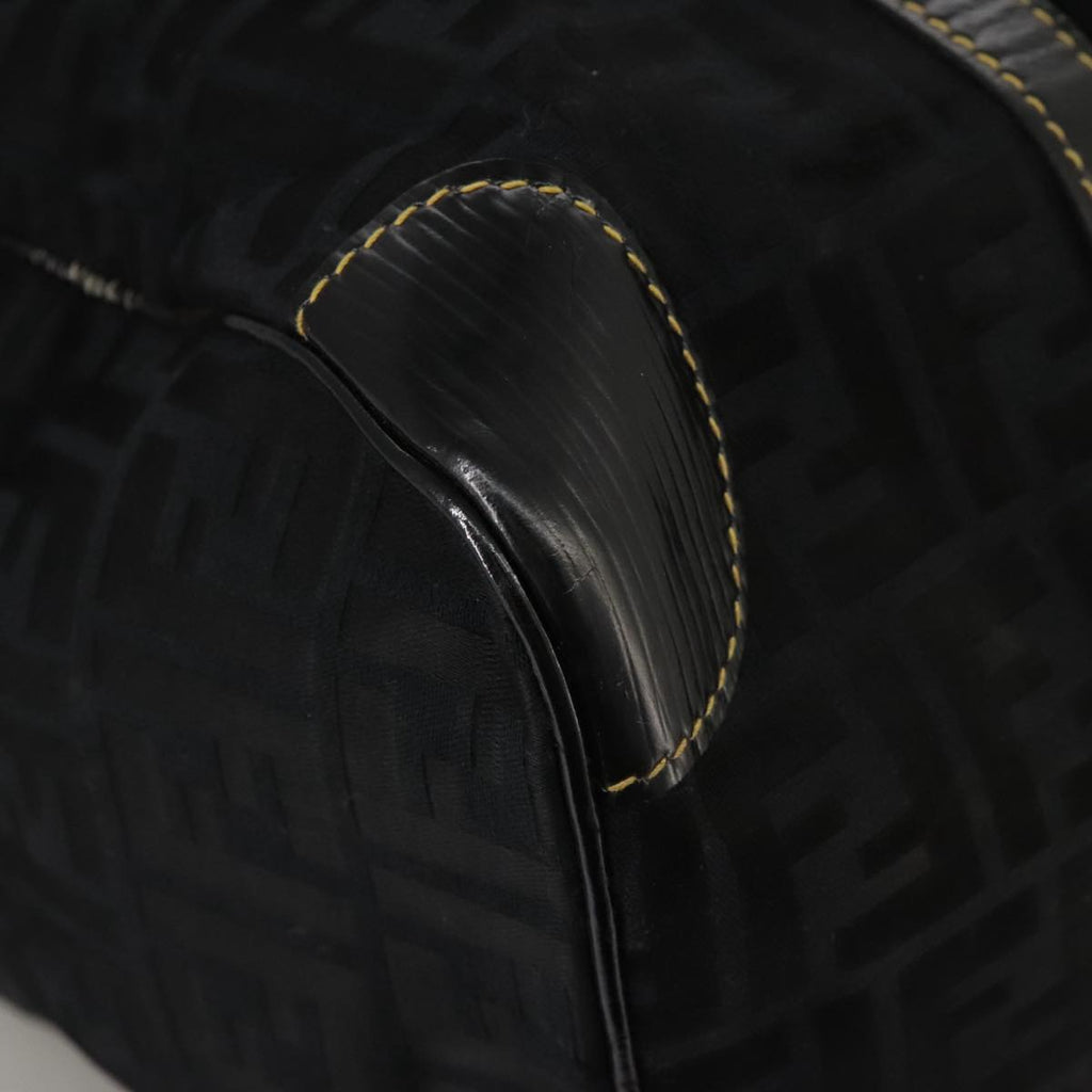 FENDI Zucca Canvas Boston Bag Black 99966