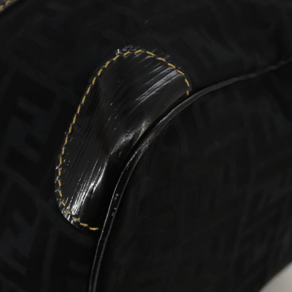 FENDI Zucca Canvas Boston Bag Black 99966