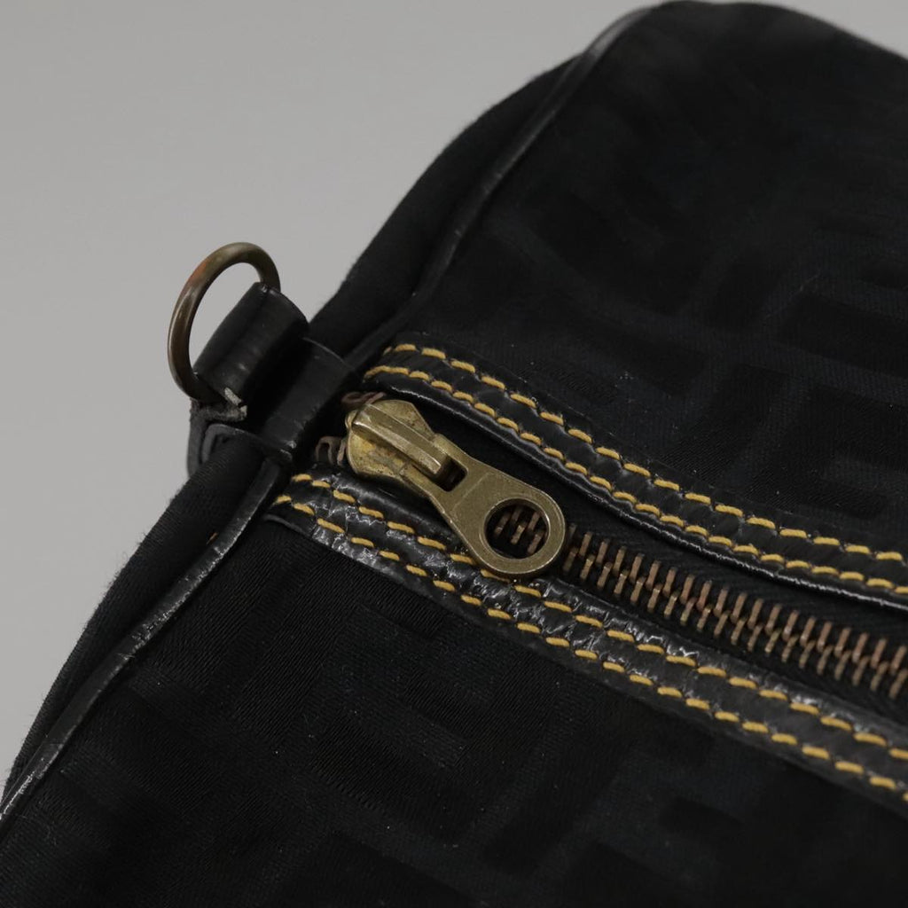 FENDI Zucca Canvas Boston Bag Black 99966