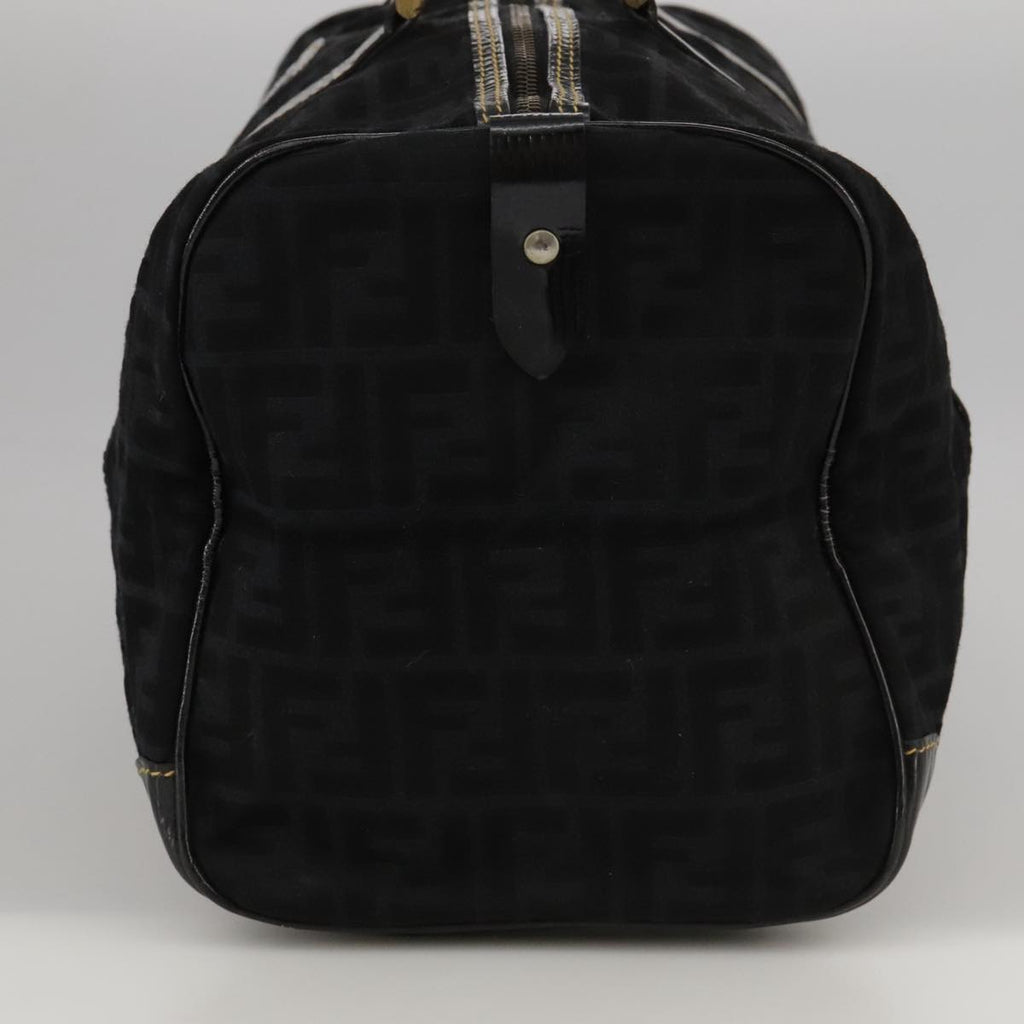 FENDI Zucca Canvas Boston Bag Black 99966