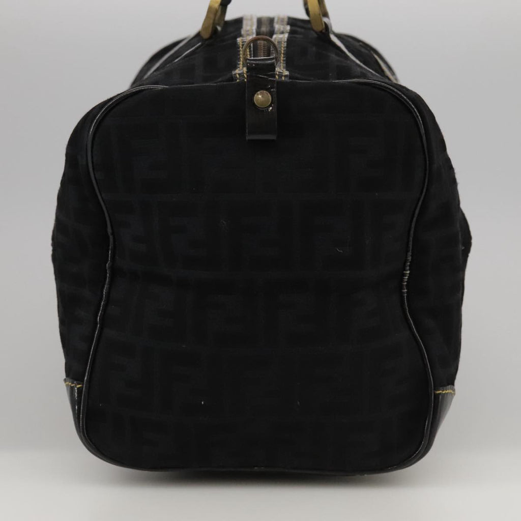 FENDI Zucca Canvas Boston Bag Black 99966