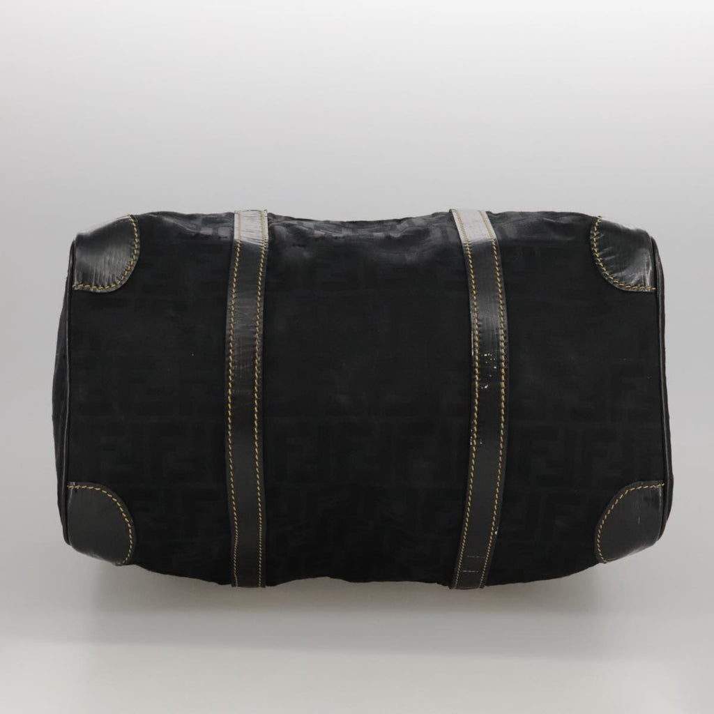 FENDI Zucca Canvas Boston Bag Black 99966