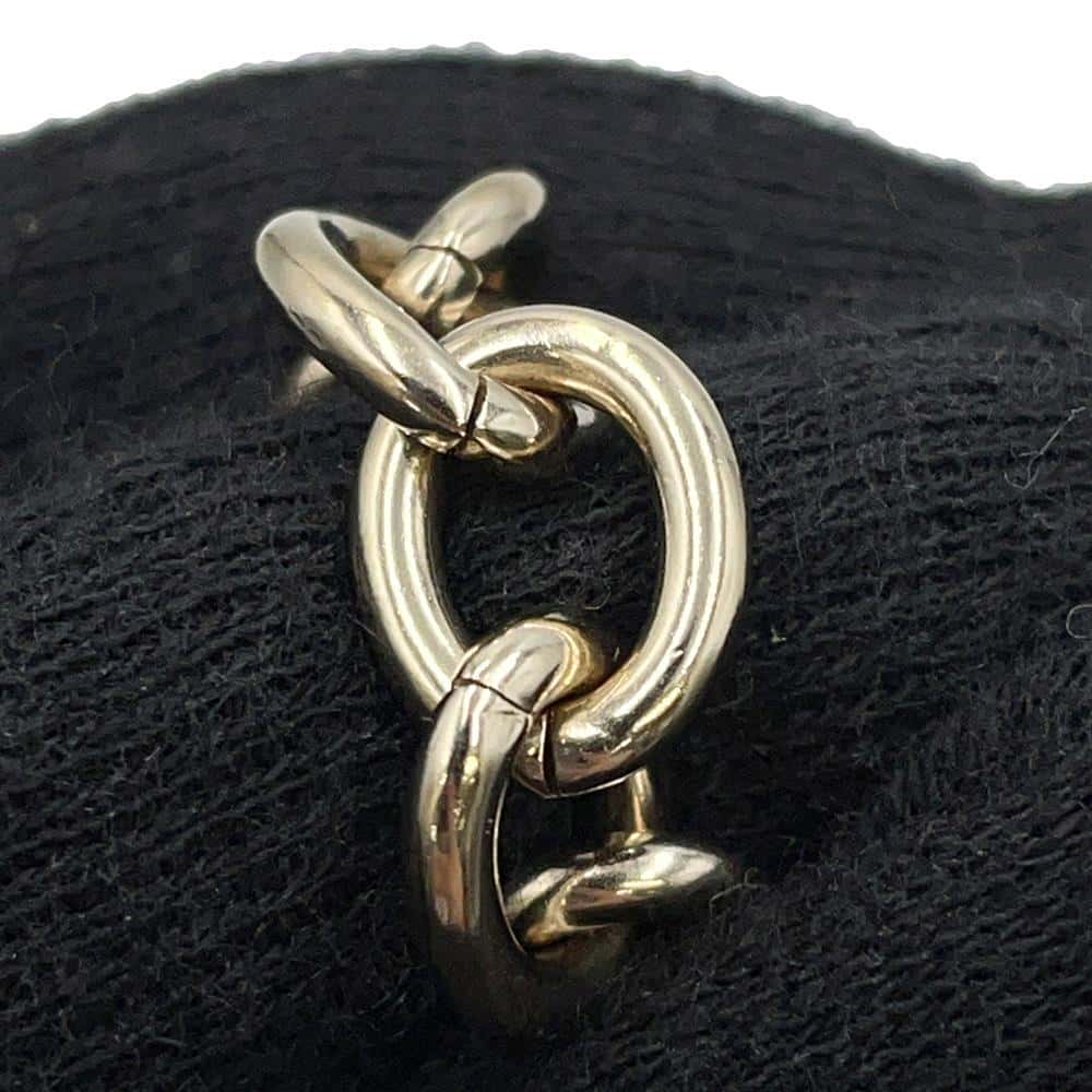 CHANEL CC Logo/Logo Circle Bracelet Champagne Gold Metal