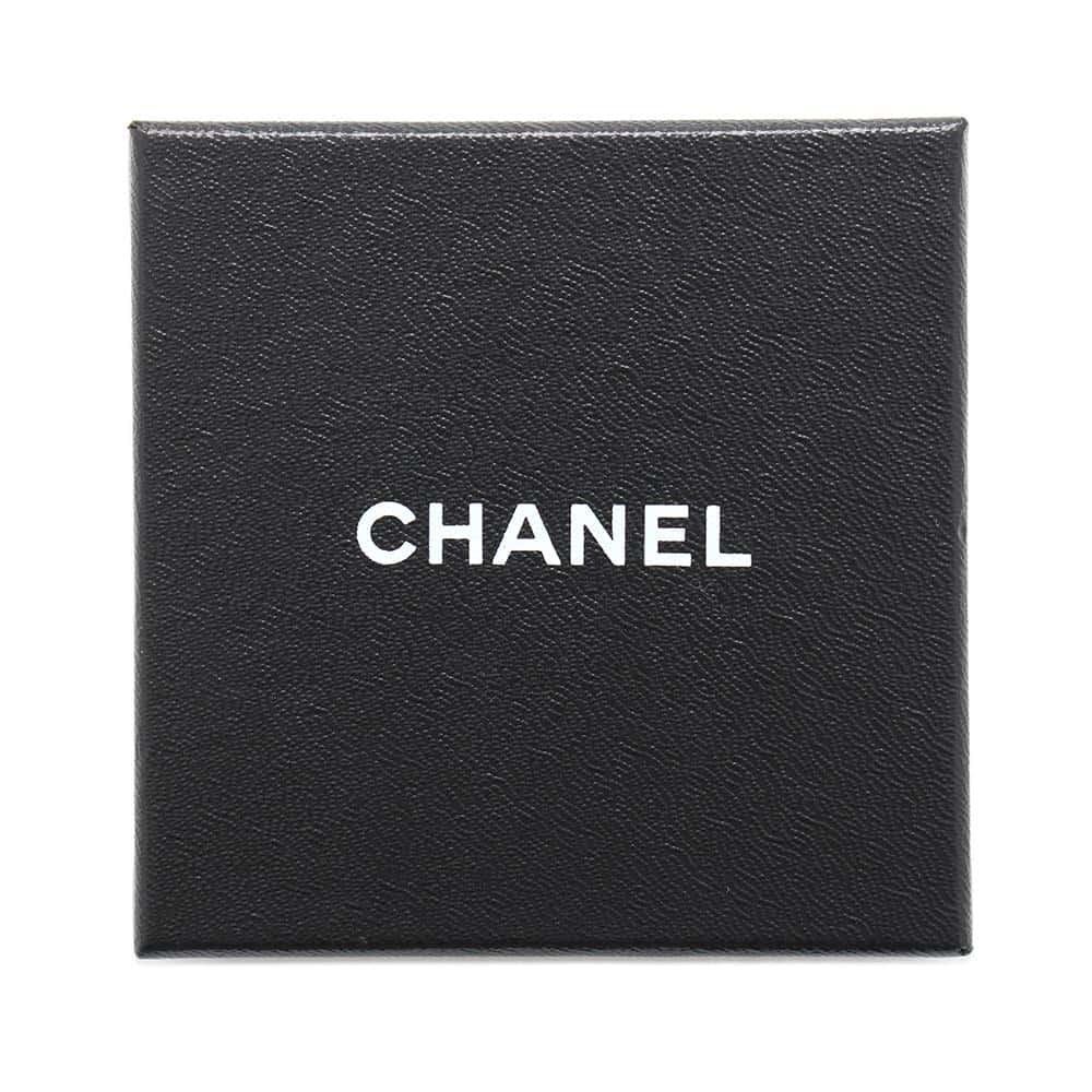 CHANEL Embroidery Faux Pearl CC LogoNecklace Gold Metal Faux Pearl