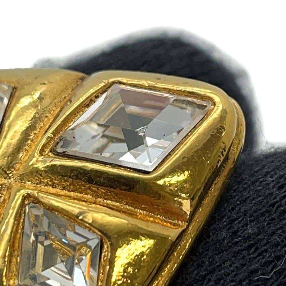 CHANEL Bijoux Square Earring Gold Metal