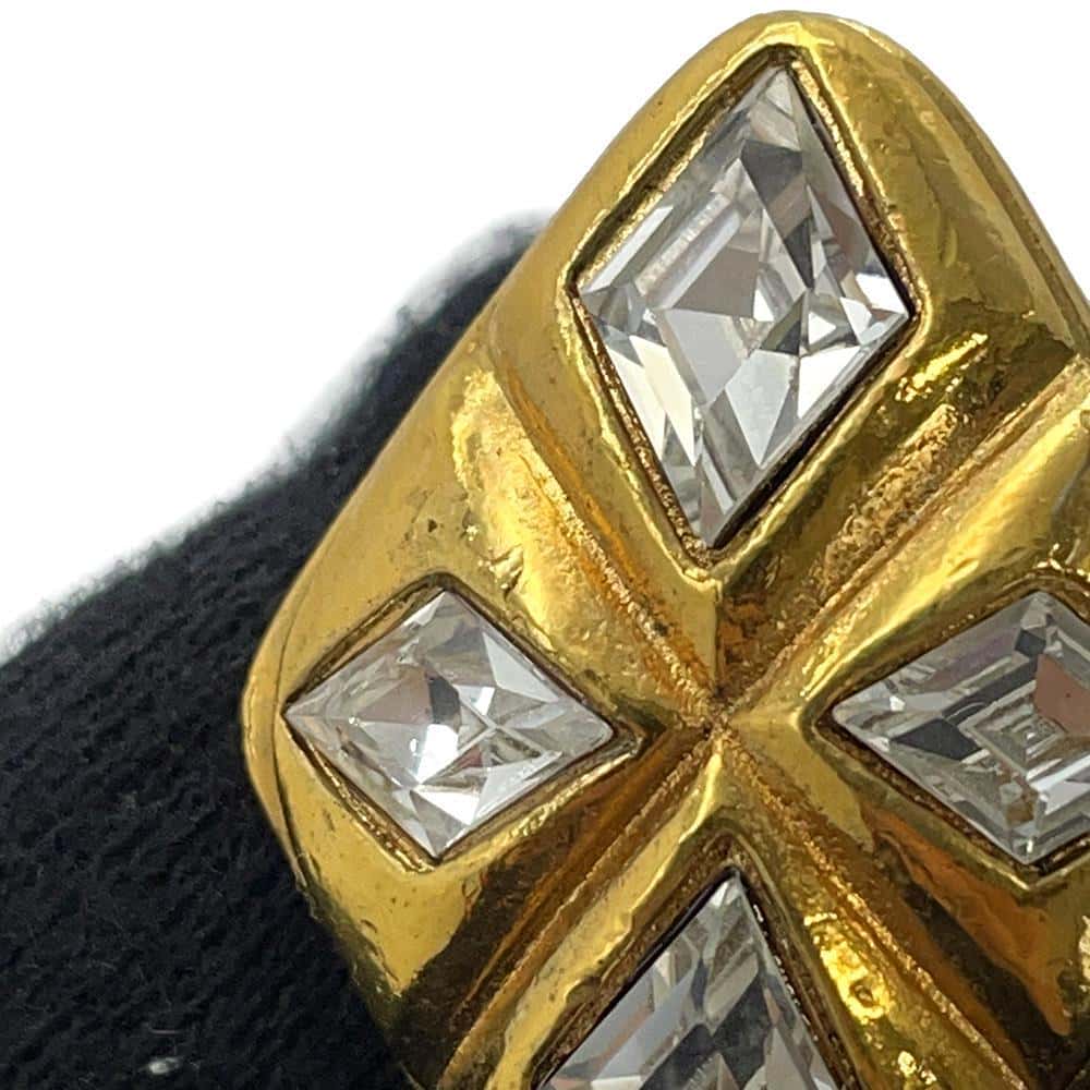 CHANEL Bijoux Square Earring Gold Metal