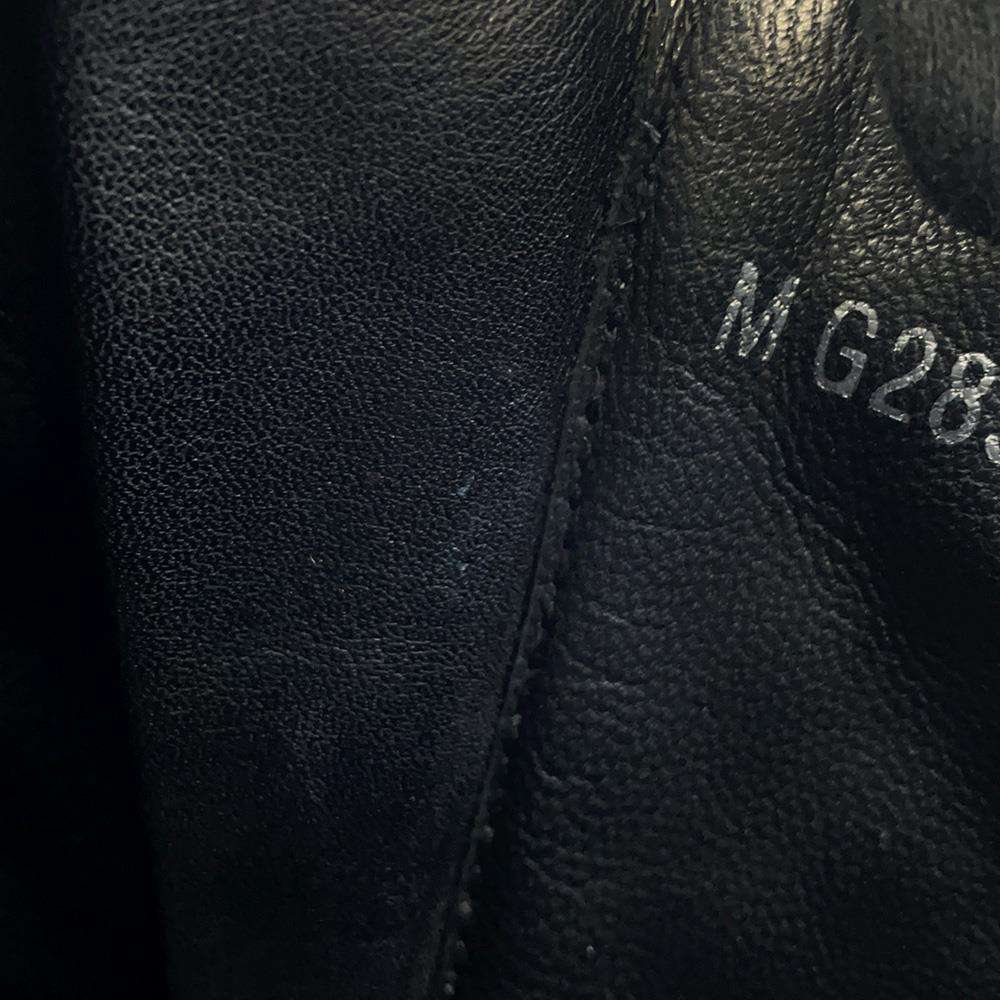 CHANEL CC Logo Engineer Boots Black Leather Size 34