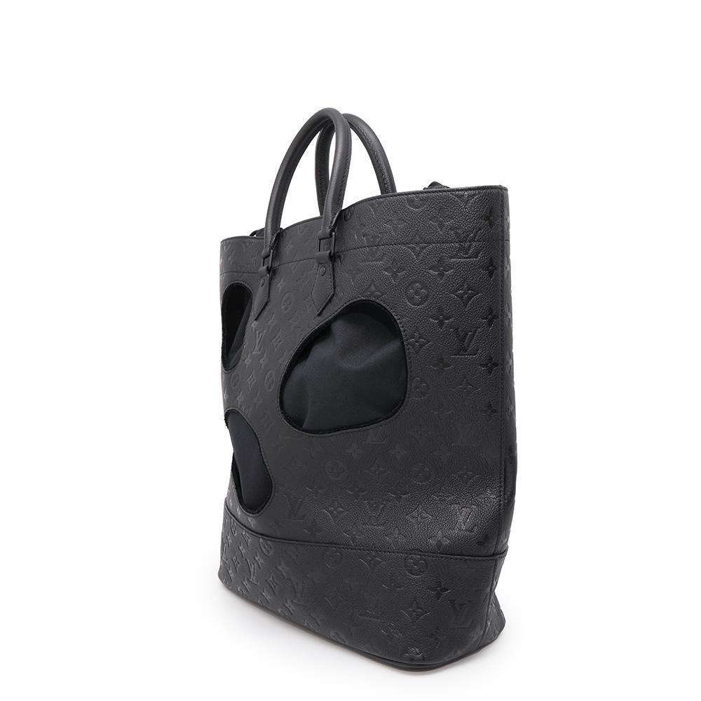 LOUIS VUITTON With Holes Tote Bag Noir M58661 Monogram Empreinte Leather Size MM