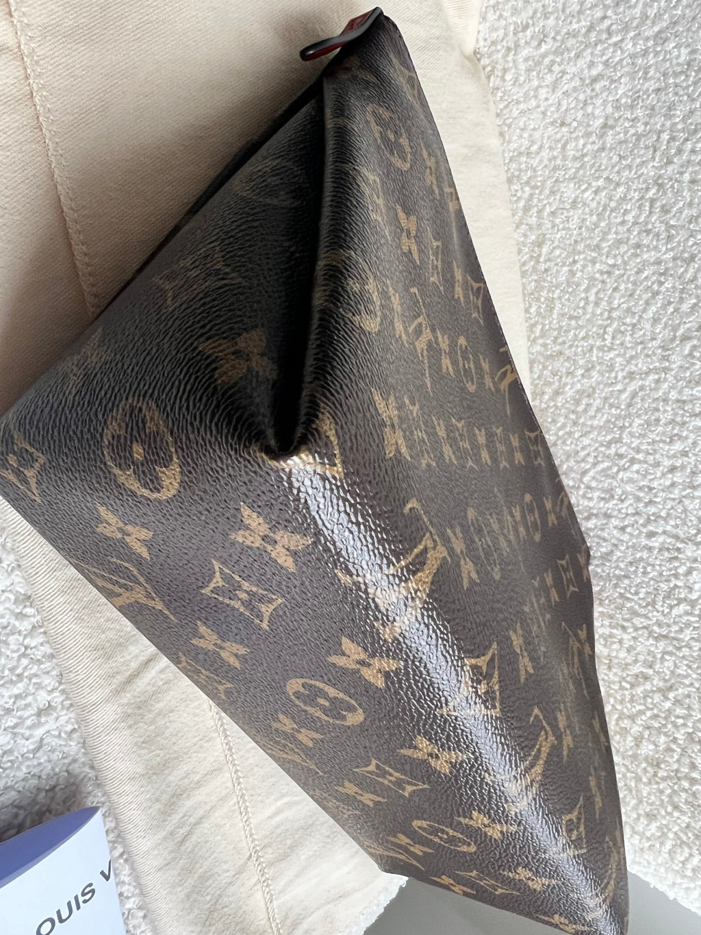 Louis Vuitton Red and Monogram Pallas Trousse Cosmetic Pouch