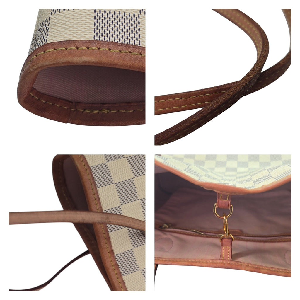 Louis Vuitton Neverfull Damier Azur GM Tote Rose Ballerine