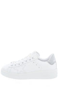 Golden Goose White & Silver Pure Star Sneakers SZ 37