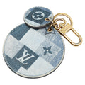 Louis Vuitton Monogram Denim Porteokle Keyher M69017 Blue Red Denim Leather  Louis Vuitton