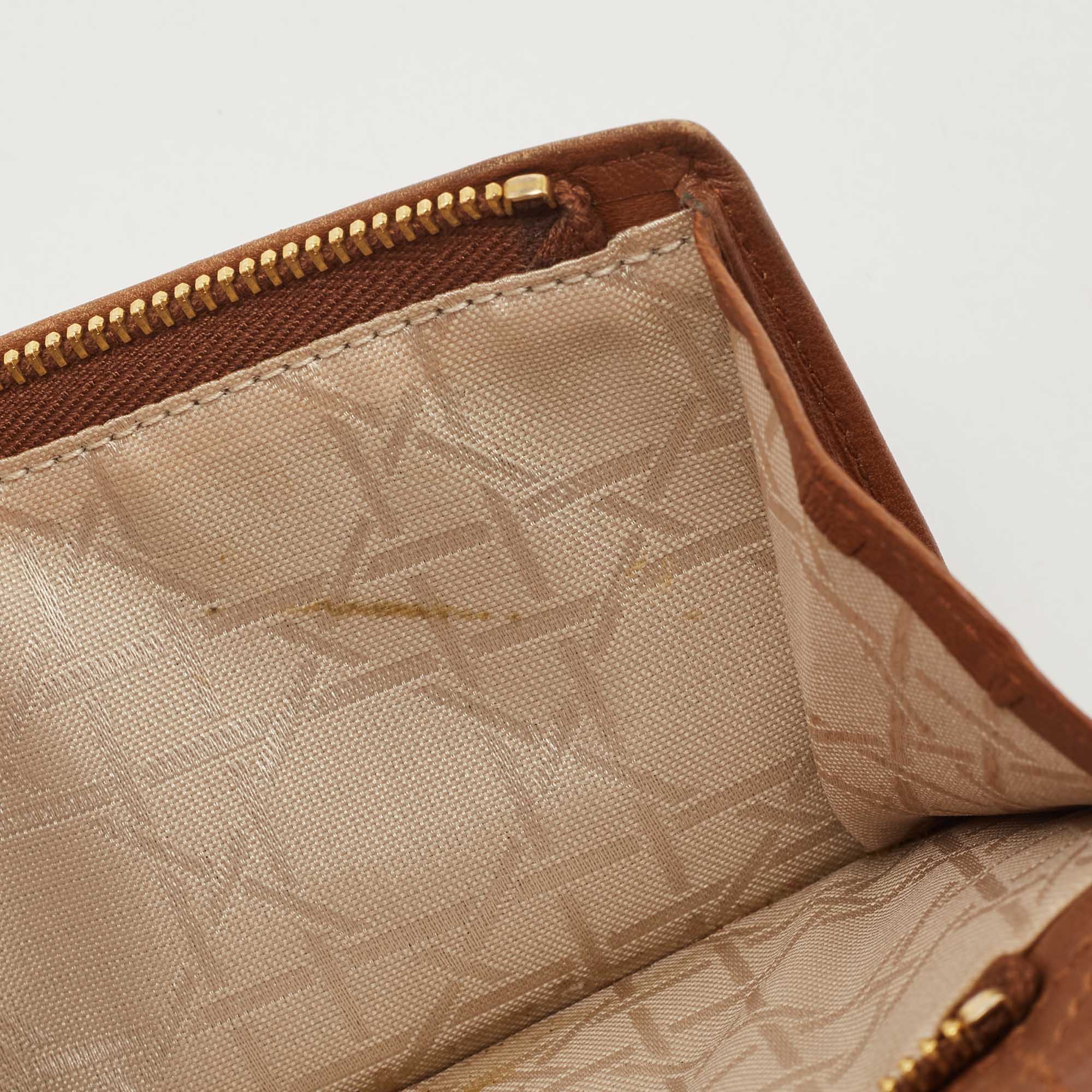 Dior Cannage Leather Double Flap Continental Wallet