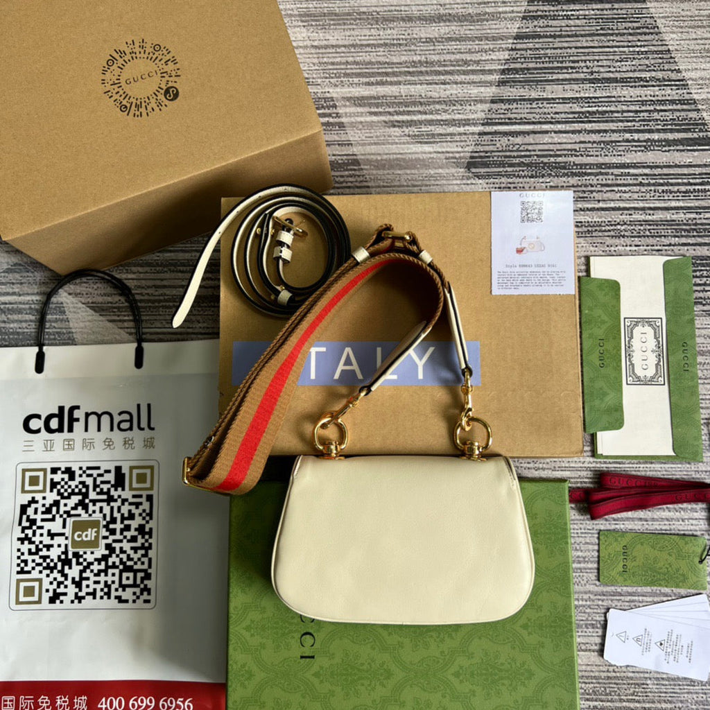 gg Blondie Mini Bag White For Women, Women’s Bags 8.7in/22cm gg‎ ‎698643 UXXAG 9161