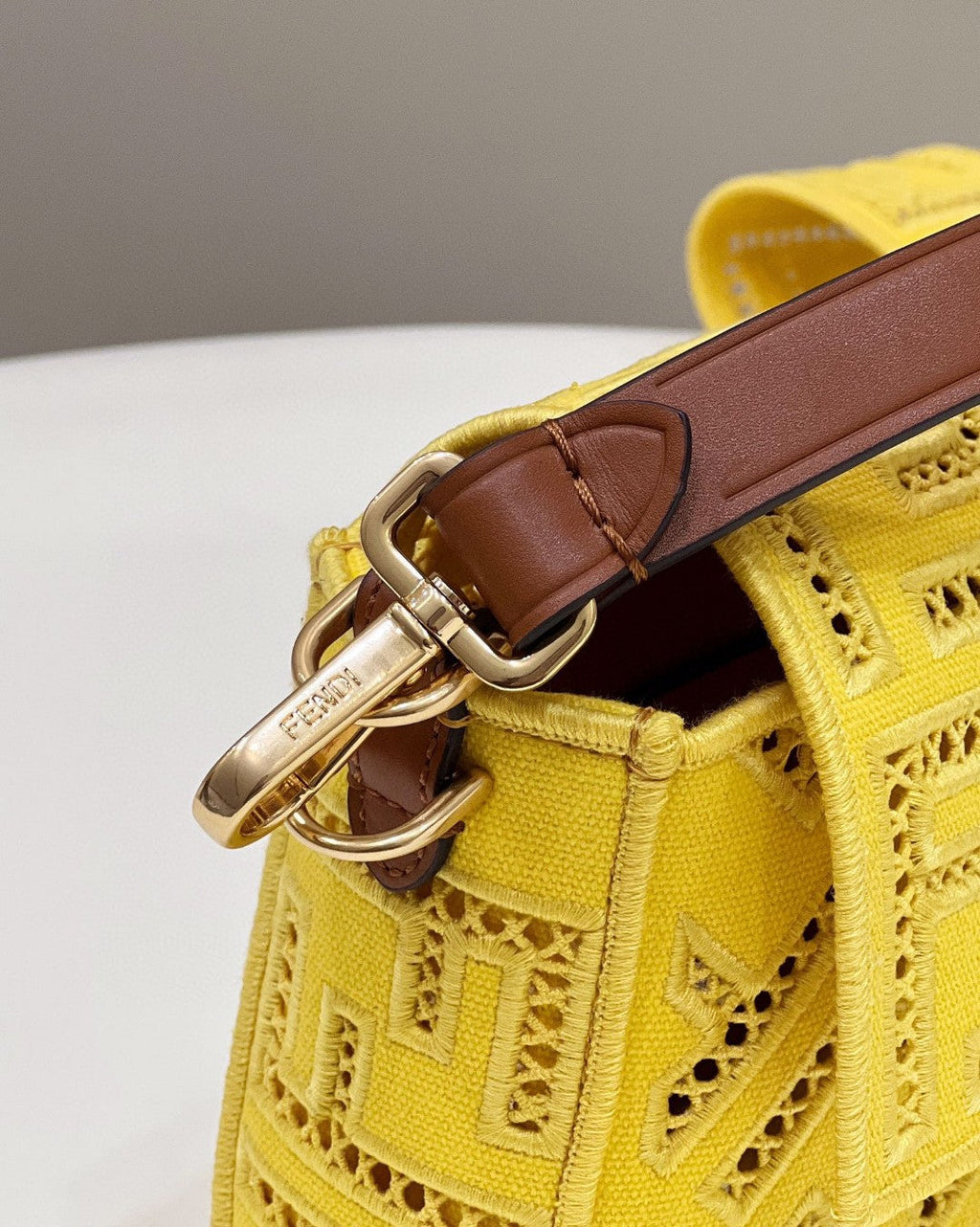 FI Baguette Yellow with Embroidery MeGLAMIum Bag For Woman 28cm/11in
