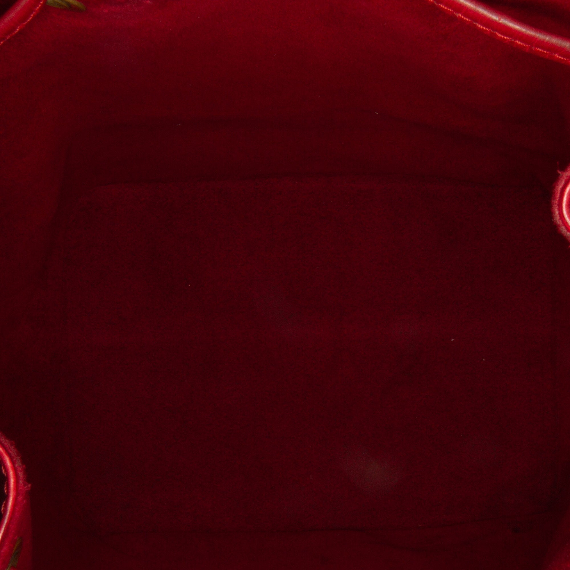 Red Louis Vuitton Epi Petit Noe Bucket Bag