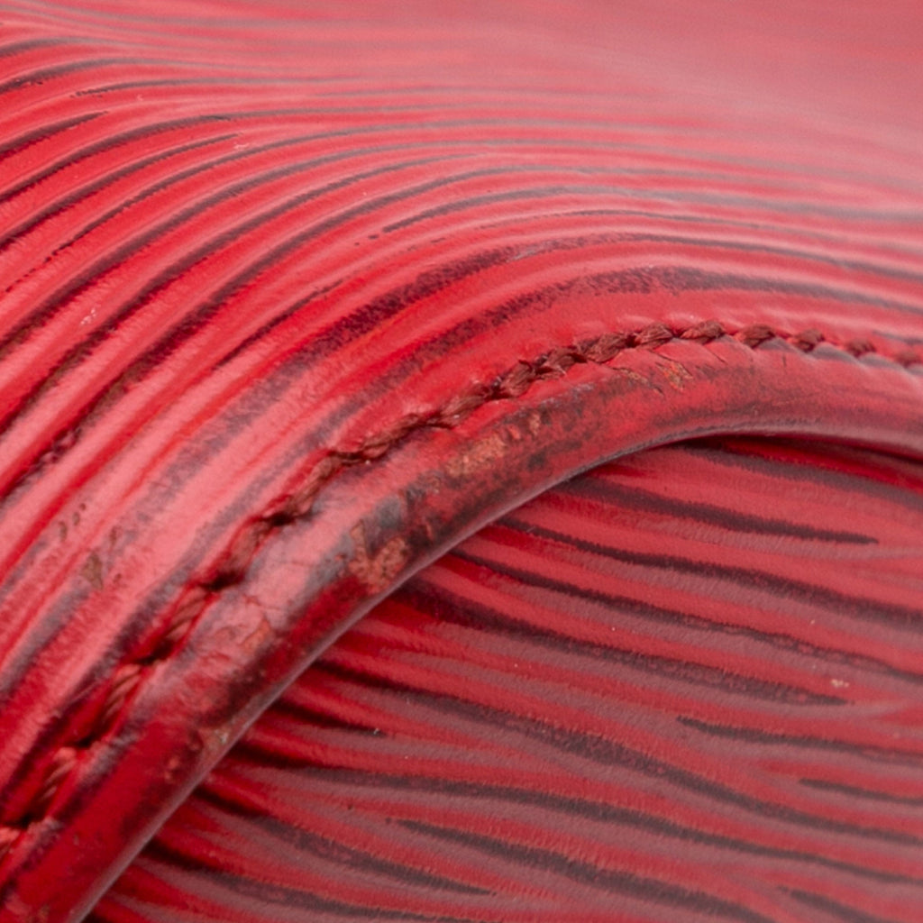 Red Louis Vuitton Epi Petit Noe Bucket Bag