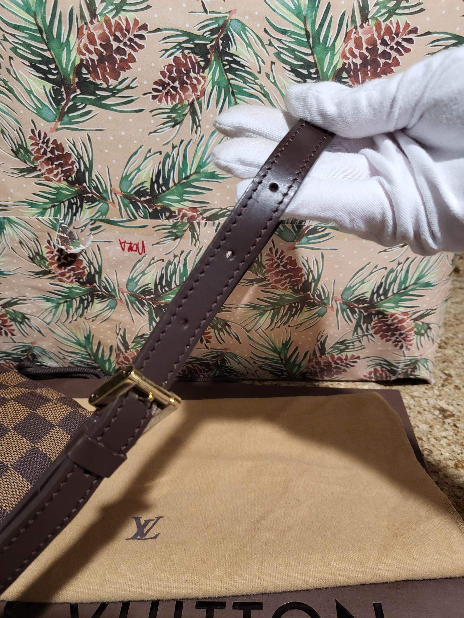 Musette Salsa PM Damier Ebene Shoulder Bag