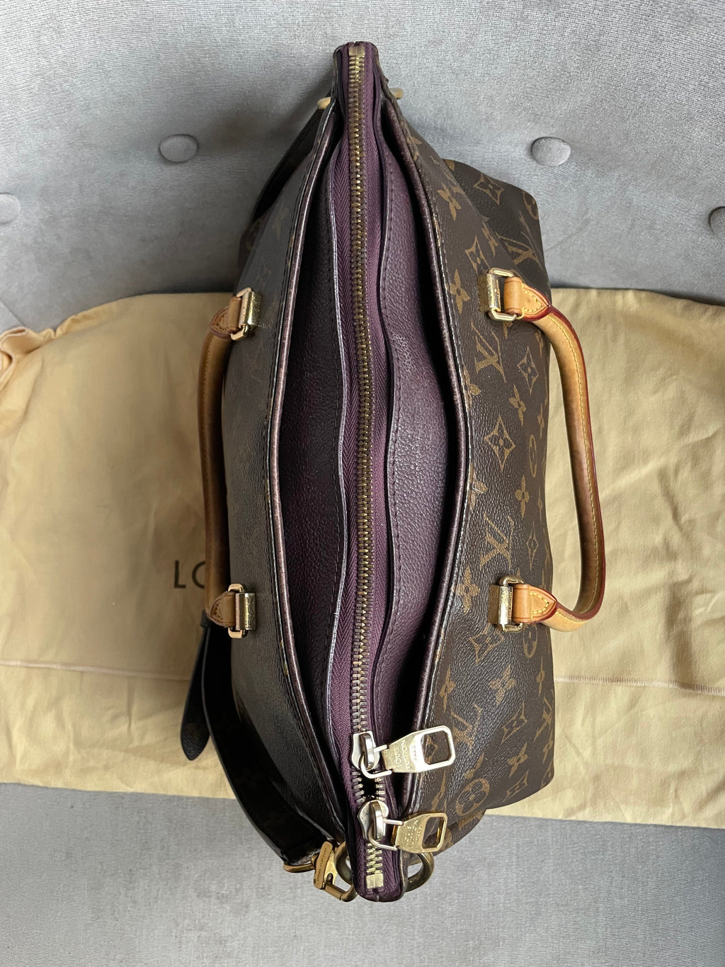Louis Vuitton Pallas Tote in Monogram and Grape (RRP £1960)