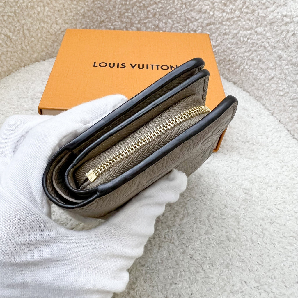 LV Clea Compact Wallet in in Tourterelle Monogram Empreinte Leather and GHW