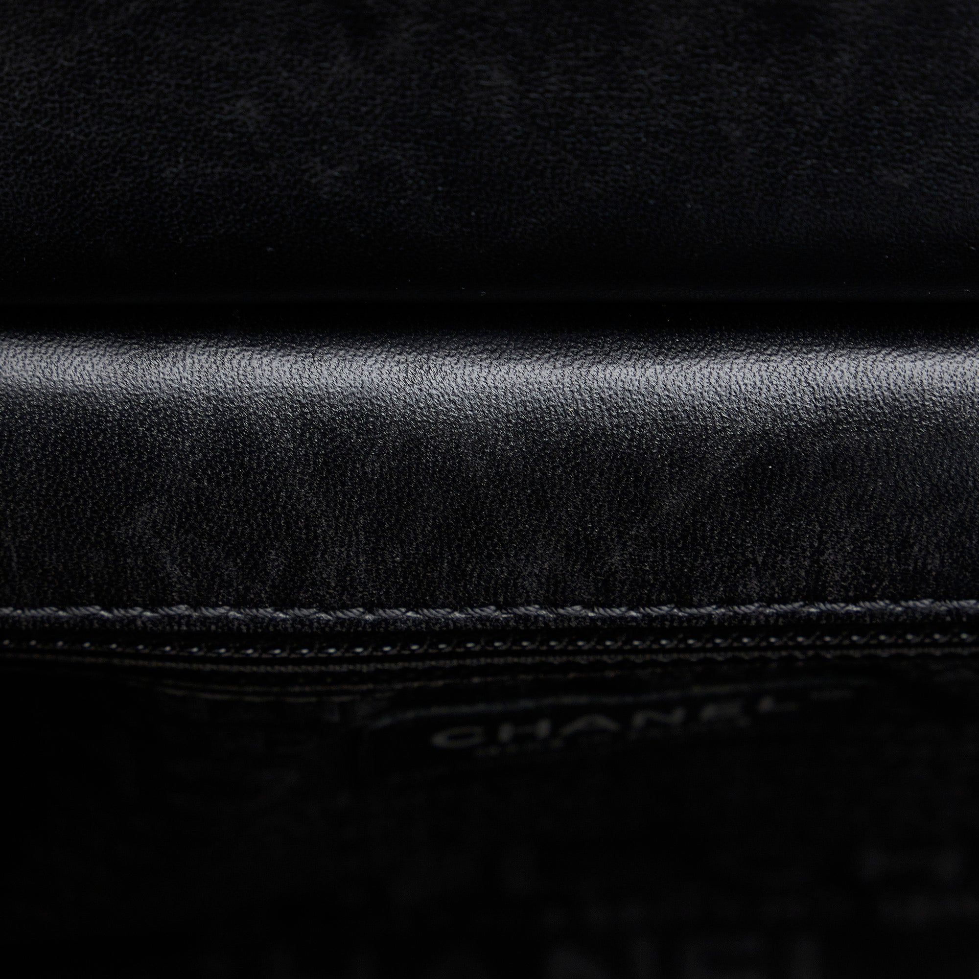 Chanel CC Chain-Through Flap Bag Medium Black Patent Leather Silver