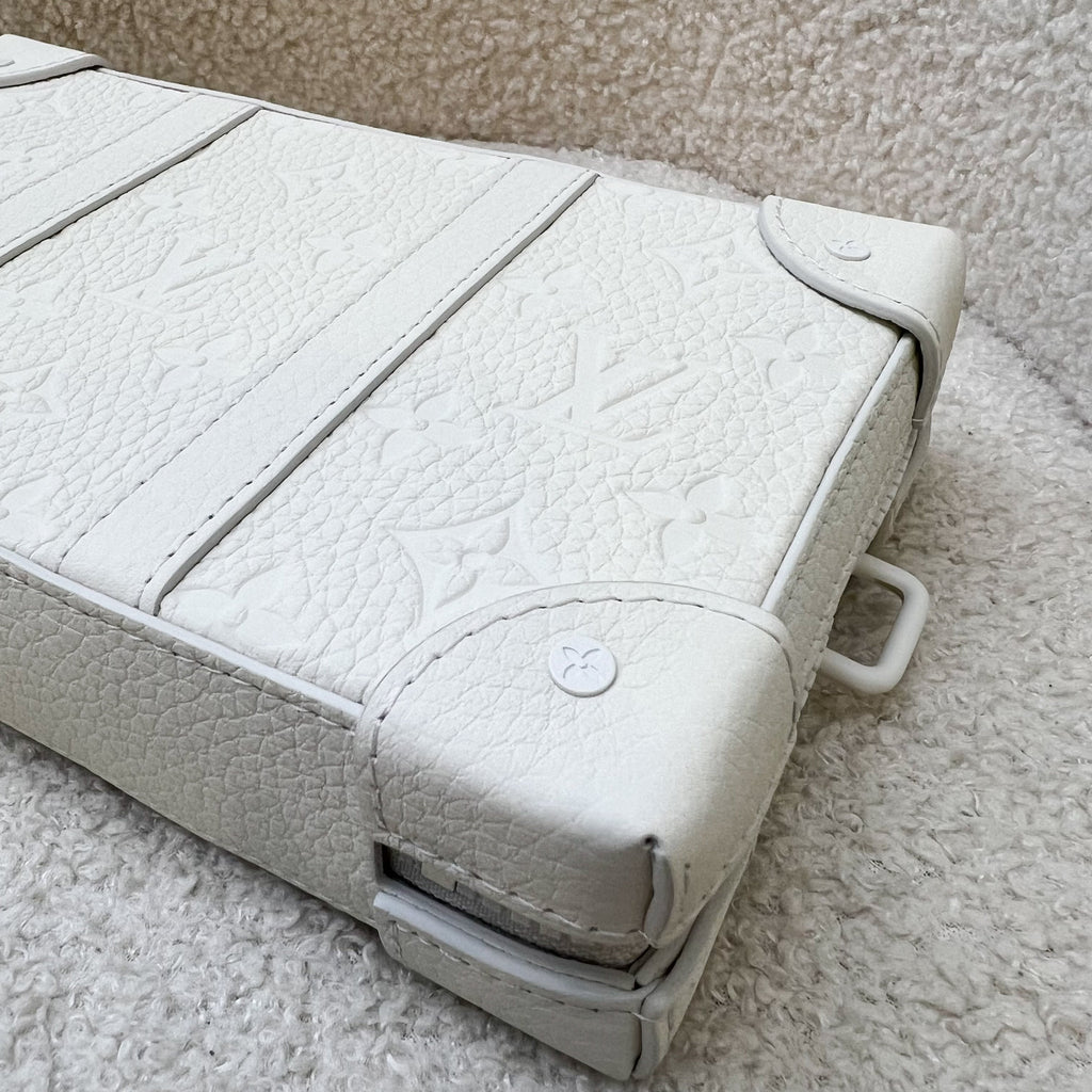 LV Soft Trunk Wallet with Graphic Print in Powder White Monogram and White HW