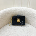 LV Trunk Multicartes Card Holder with Key Ring in Black Epi Leather and GHW