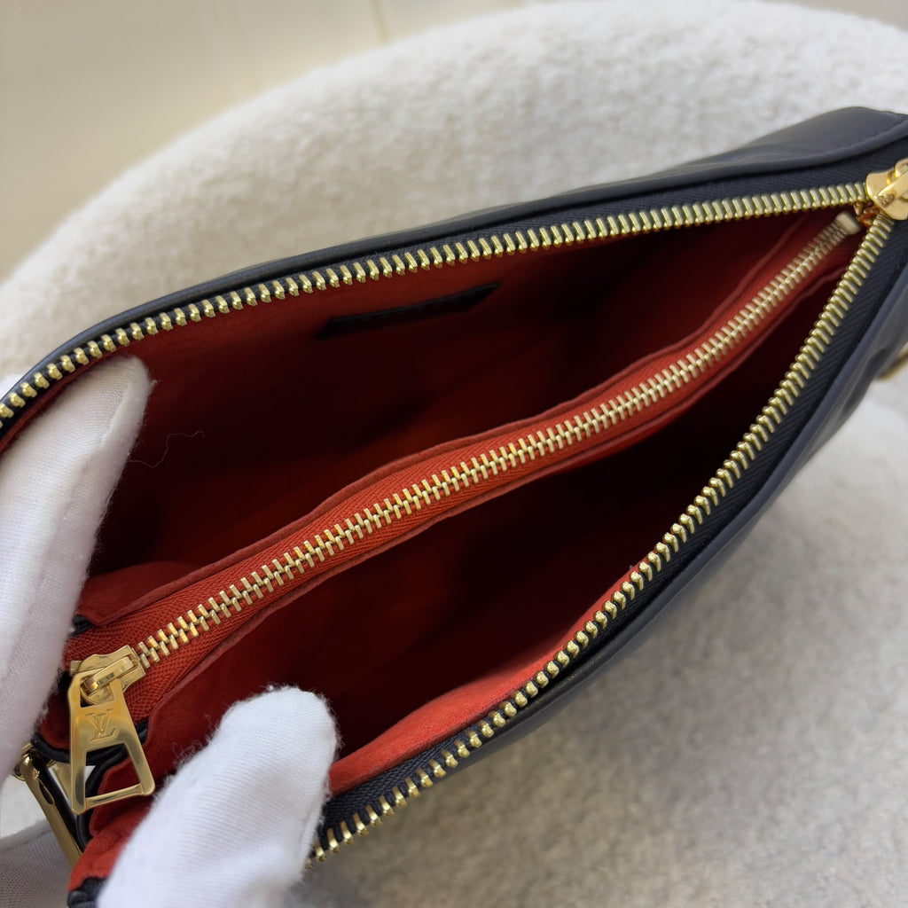 LV Coussin BB Handbag in Black Puffy Embossed Lambskin and GHW (Model: M20574)