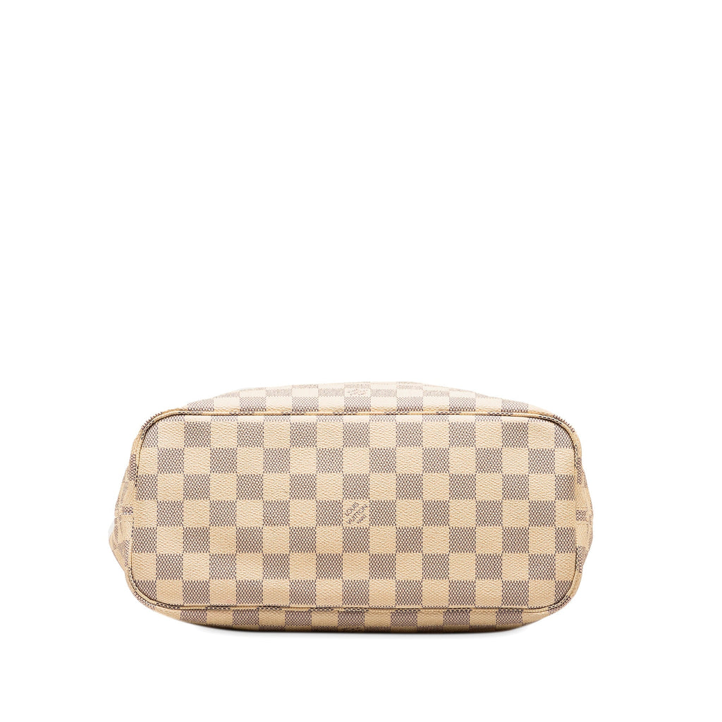 Beige Louis Vuitton Damier Azur Neverfull PM Tote Bag