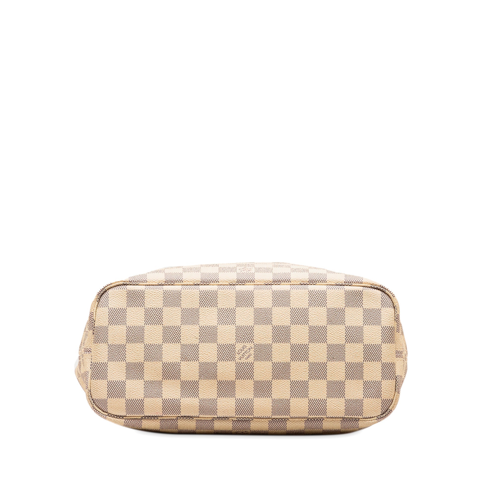 Beige Louis Vuitton Damier Azur Neverfull PM Tote Bag