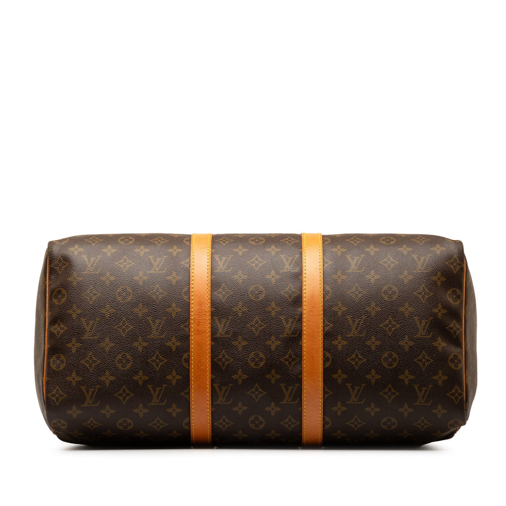 Brown Louis Vuitton Monogram Keepall 50 Travel Bag