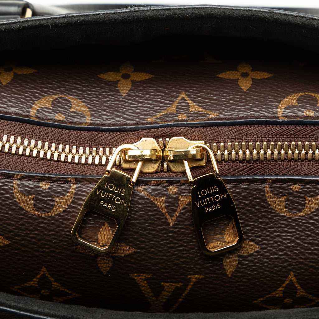 Brown Louis Vuitton Monogram Flower Zipped Tote PM Satchel