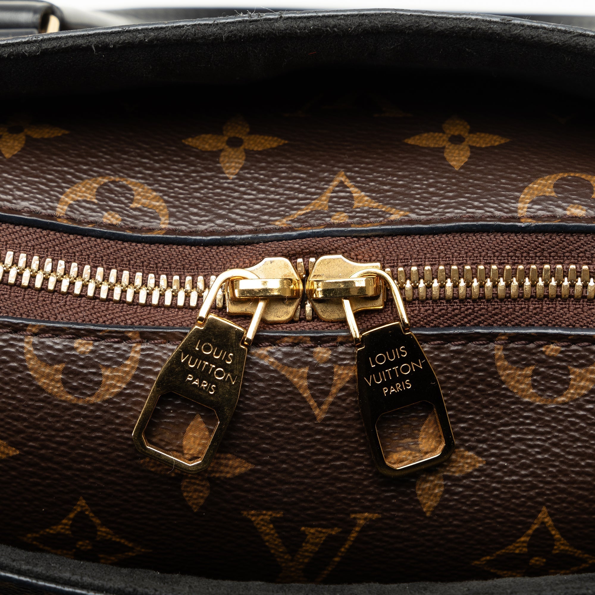 Brown Louis Vuitton Monogram Flower Zipped Tote PM Satchel