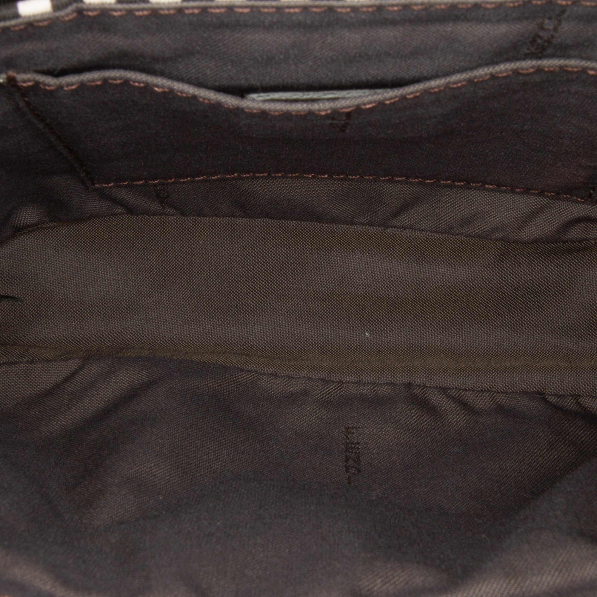 Fendi Joshua Vides Convertible Baguette White Black Checked Canvas