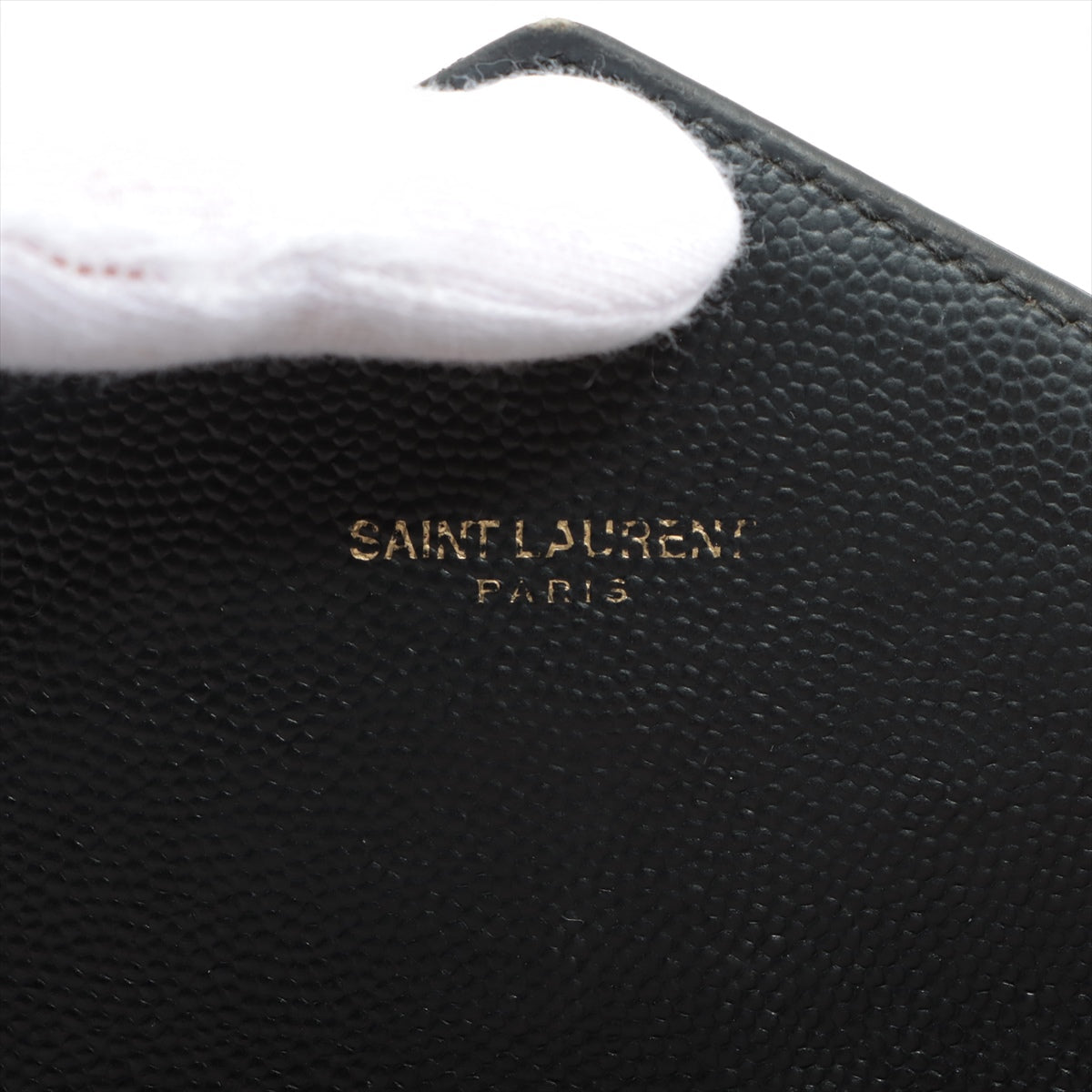 Saint Laurent V Stitch Envelop Long Wallet Black