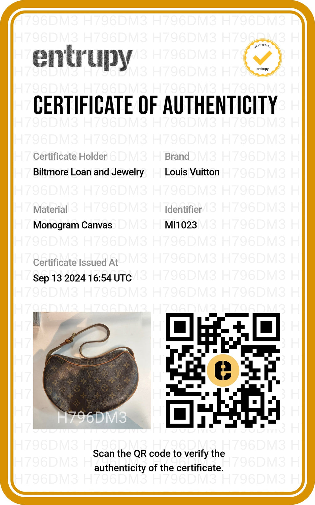 Louis Vuitton Vintage Monogram Canvas Croissant PM