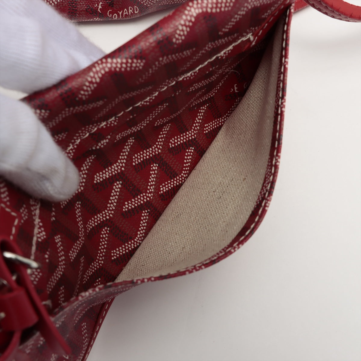 Goyard Saint Louis Goyardine Leather Tote Bag PM Red