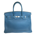 HermÃƒÆ’Ã‚Â¨s Blue Jean Birkin 35cm Bag PHW