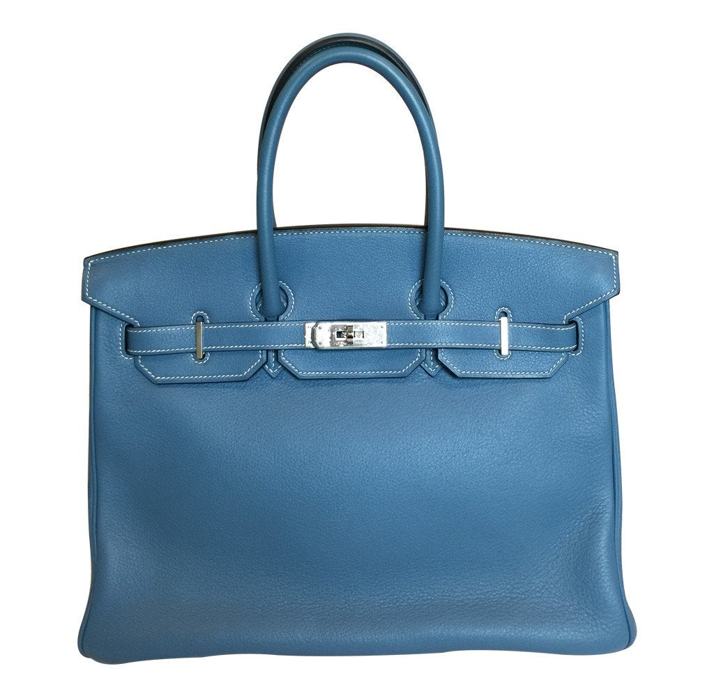 HermÃƒÆ’Ã‚Â¨s Blue Jean Birkin 35cm Bag PHW
