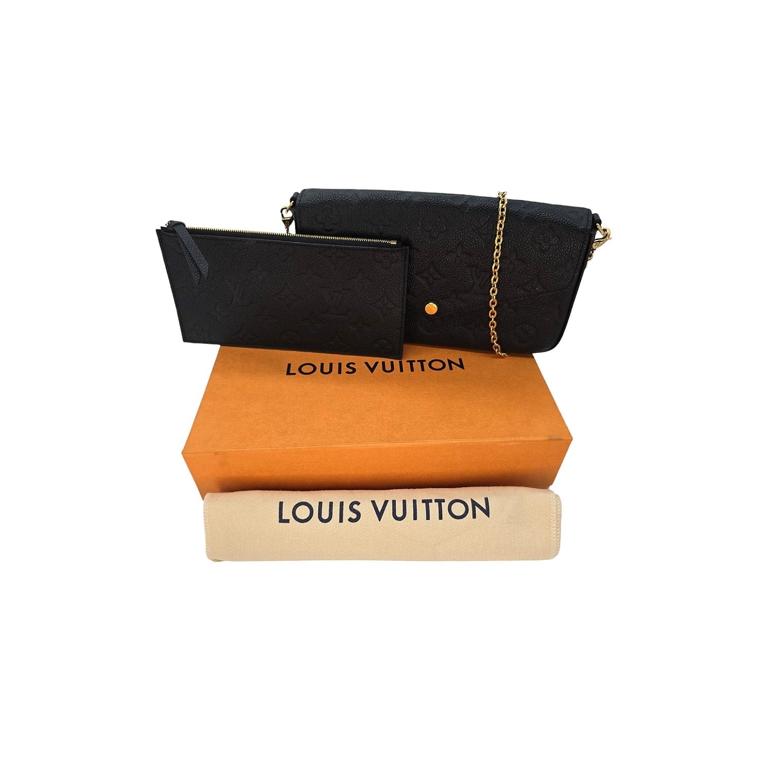 Louis Vuitton Monogram Empreinte Felicie Pochette with Zip Insert