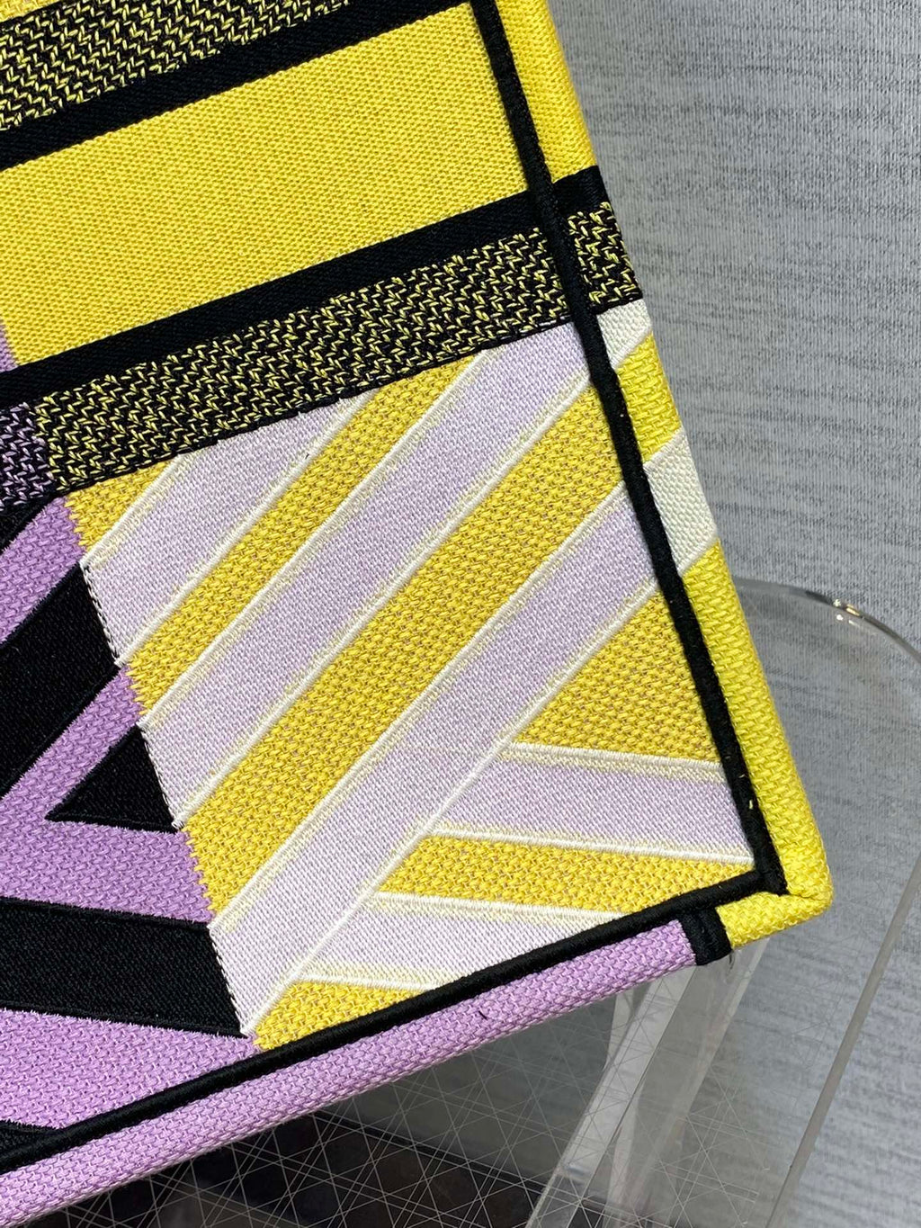 GLAMI Large Book Tote Bright Yellow and Pink D-Jungle Pop Embroidery, Yellow/Pink, For Women WomenÃ¢â‚¬â„¢s Handbags, 41cm CD M1286ZRON_M886