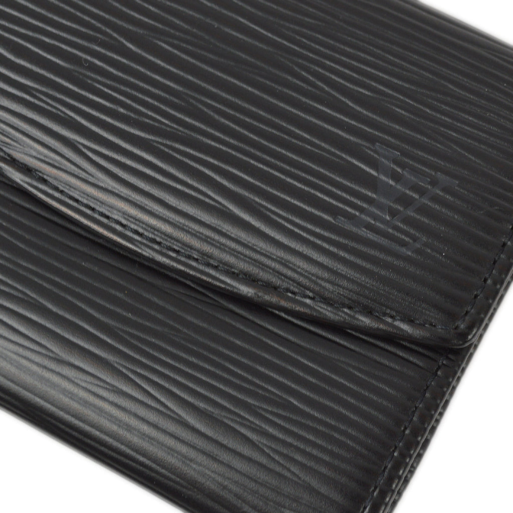 Louis Vuitton 1998 Black Epi Porte Monnaie Simple Coin Purse Wallet M63412