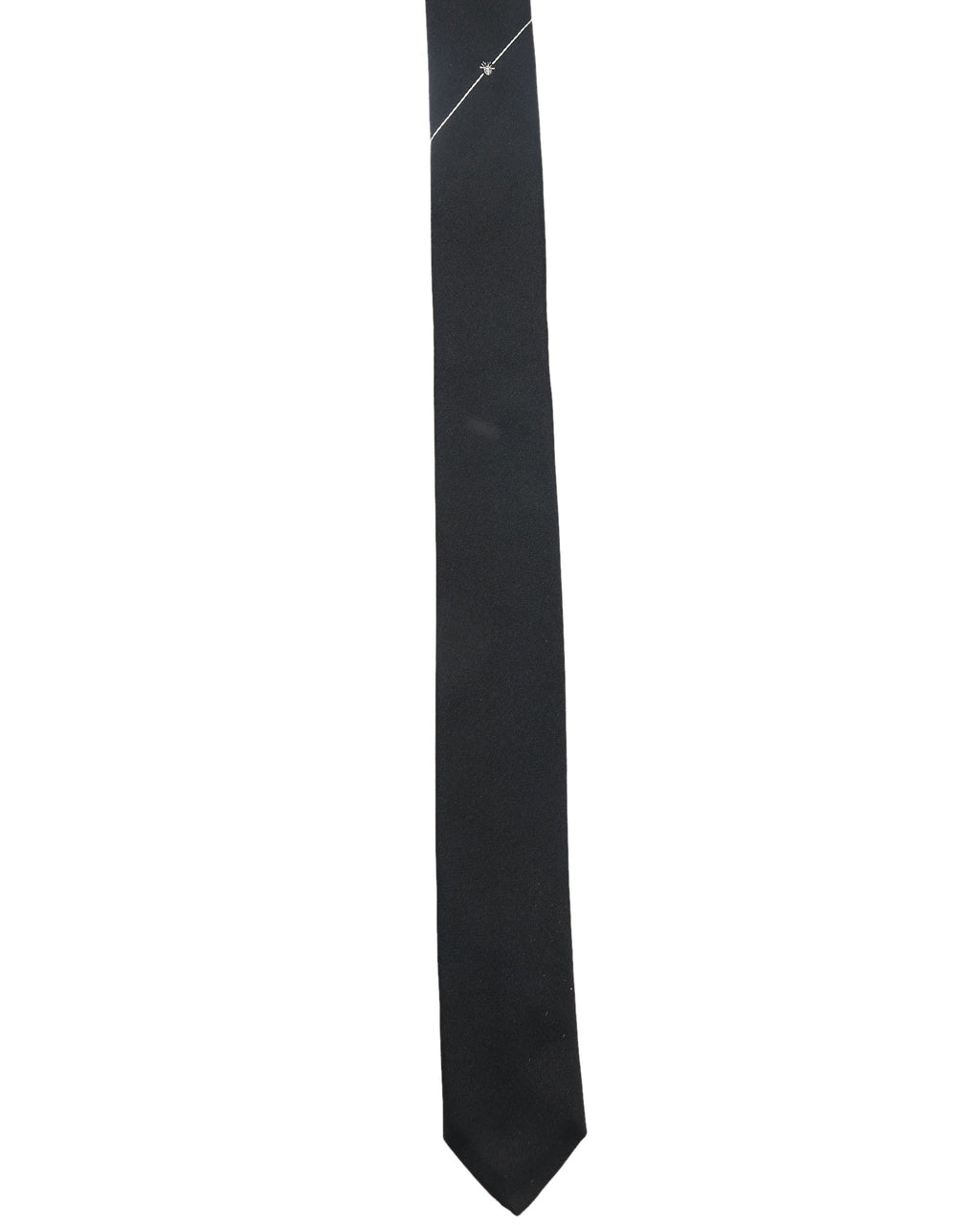 Dior Homme Beetle Skinny Tie in Black Silk