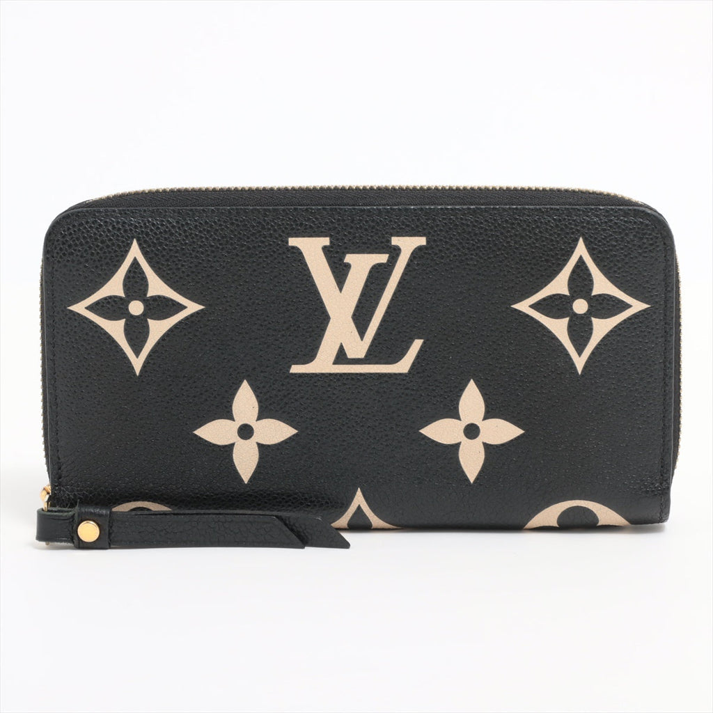 Louis Vuitton Bi-Color Monogram Implant Zippyr Wallet M80481 Noneir Round Zipper Wallet