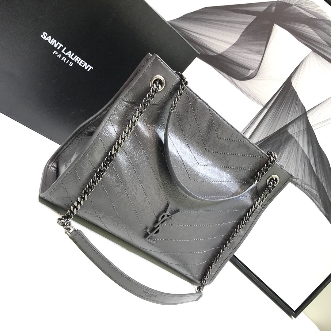 GLAMI Niki MeGLAMIum Shopping Bag Gray For Women 12.6in/32cm YSL 577999