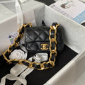 CHLMini Flap Bag Black For Women, Women’s Bags Shoulder And Crossbody Bags 6.6in/17cm AS3213